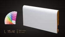 H=15cm WYBRANY kolor RAL lub NCS, lakier półmat, listwa przypodłogowa z MDF - 15/4 - kolor na zamówienie