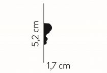 ●MDD314 Flex -ELASTYCZNA listwa dekoracyjna GŁADKA 200x5,2x1,7cm DO MALOWANIA (na dowolny kolor)