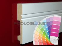H=8cm WYBRANY kolor RAL lub NCS, lakier półmat, listwa przypodłogowa z MDF - 8/2 - kolor na zamówienie 