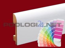 H=8cm WYBRANY kolor RAL lub NCS, lakier półmat, listwa przypodłogowa z MDF - 8/6 - kolor na zamówienie
