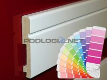 H=8cm WYBRANY kolor RAL lub NCS, lakier półmat, listwa przypodłogowa z MDF - 8/3 - kolor na zamówienie