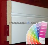 H=12cm WYBRANY kolor RAL lub NCS, lakier półmat, listwa przypodłogowa z MDF - 12/3 - kolor na zamówienie