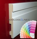 H=12cm WYBRANY kolor RAL lub NCS, lakier półmat, listwa przypodłogowa z MDF - 12/4 - kolor na zamówienie
