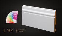 H=15cm WYBRANY kolor RAL lub NCS, lakier półmat, listwa przypodłogowa z MDF - 15/1 - kolor na zamówienie