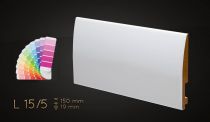 H=15cm WYBRANY kolor RAL lub NCS, lakier półmat, listwa przypodłogowa z MDF - 15/5 - kolor na zamówienie