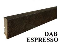 ◊ H=6cm DĄB Espresso lakier półmat, listwa przypodłogowa fornirowana - P50, DŁ=2,20m - tylko od 10szt