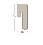 H=4cm listwa przypodłogowa SL3 w dedykowanych kolorach do paneli PARADOR - 16 x 40mm