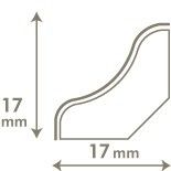 H=1,7cm SCOTIA DO WINYLU -dostępna W KAŻDYM KOLORZE paneli quickstep (ćwierćwałek wklęsły 17x17)